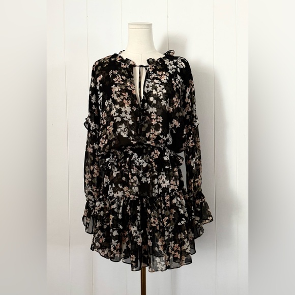 MISA Los Angeles Lolita Dress in Ditsy Black Floral Size Large - Picture 6 of 13